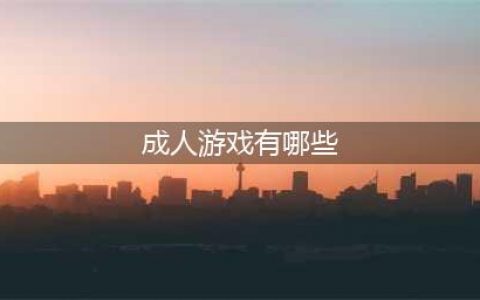 2022最受欢迎的成人单机游戏有哪些 好玩的成人单机游戏推荐(成人游戏有哪些)