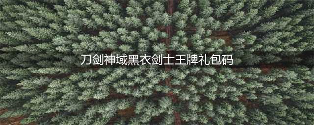 《刀剑神域黑衣剑士王牌》2021礼包兑换码一览 可用兑换码大全(刀剑神域黑衣剑士王牌礼包码)