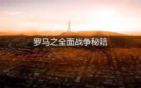 罗马2全面战争帝皇版秘籍(罗马之全面战争秘籍)