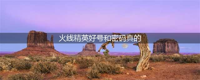 《火线精英》好号和密码大全 五星帝王真号不骗人