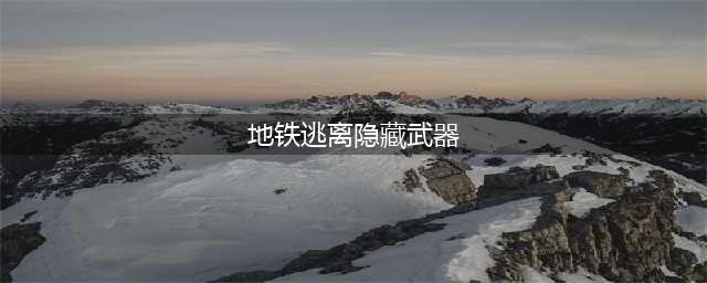 地铁逃离隐藏武器怎么获得 地铁逃离隐藏武器获取方法