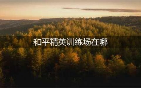 和平精英训练场在哪 和平精英训练场位置一览(和平精英训练场在哪)