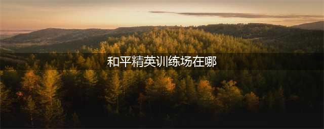 和平精英训练场在哪 和平精英训练场位置一览(和平精英训练场在哪)