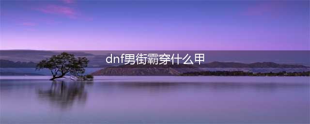 dnf110级男街霸最强装备搭配 110级男街霸最强装备选择(dnf男街霸穿什么甲)