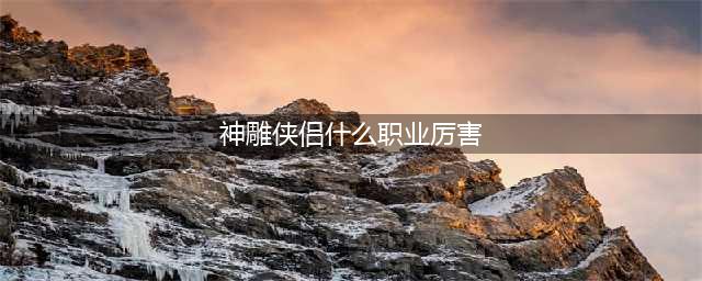 神雕侠侣玩什么职业好(神雕侠侣什么职业厉害)