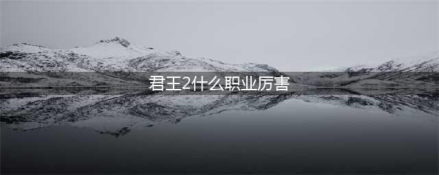 《君王2》哪个职业好攻略 什么职业好(君王2什么职业厉害)