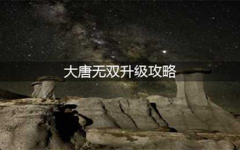 大唐无双怎么升级快 大唐无双快速升级攻略(大唐无双升级攻略)