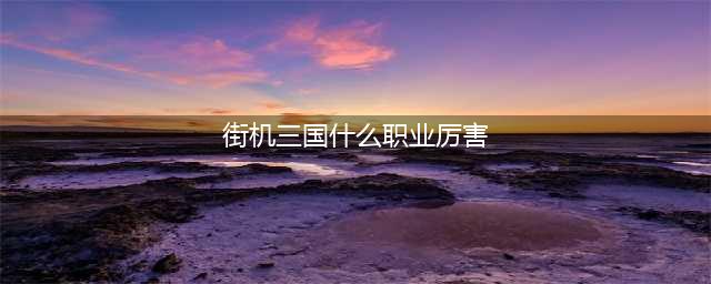 街机三国职业哪个厉害 最强职业选择推荐(街机三国什么职业厉害)