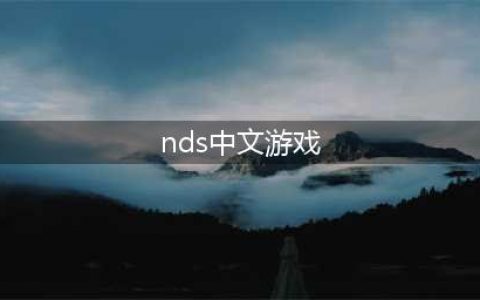 nds游戏下载大全中文版下载2022 好玩的nds游戏推荐(nds中文游戏)