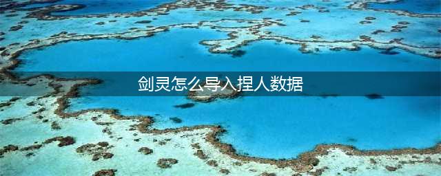 剑灵捏脸如何导入 如何捏一个你喜欢的脸