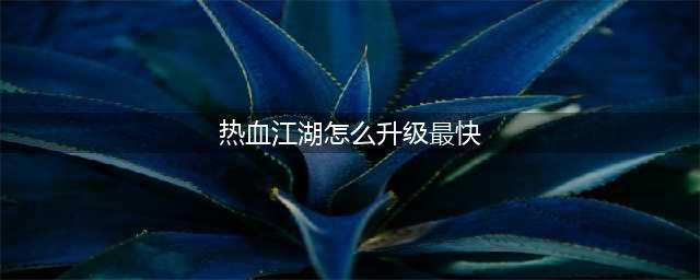 《热血江湖》怎么升级快 快速升级方法(热血江湖怎么升级最快)