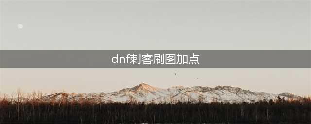 DNF刺客110级刷图加点攻略(dnf刺客刷图加点)
