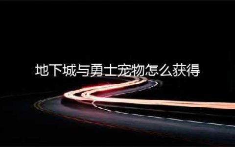 《dnf》宠物怎么获得 宠物获得途径分享(地下城与勇士宠物怎么获得)