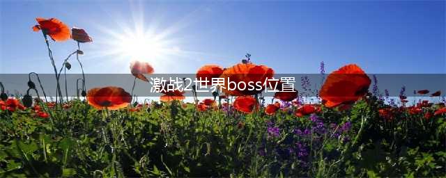 《激战2》世界boss位置一览