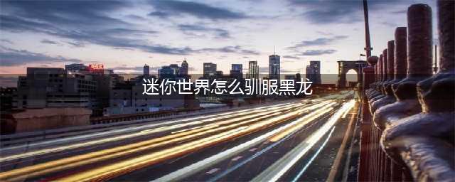 迷你世界怎么驯服黑龙