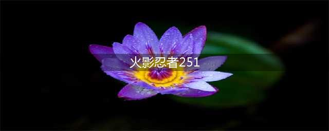 火影忍者OL火主最强搭配 忍考251通关攻略(火影忍者251)