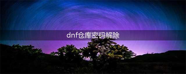 dnf仓库密码忘记了怎么办 仓库密码解除方法