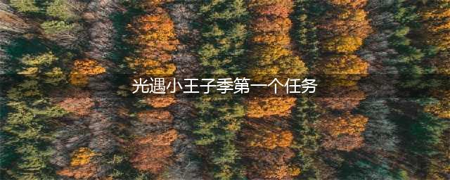 光遇小王子季第一个任务怎么做 第一个任务流程