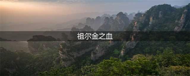 魔兽世界祖尔金之血在哪提交