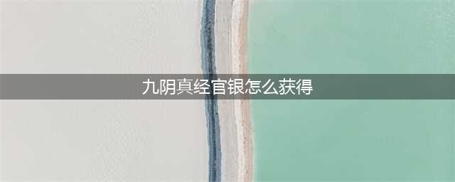 《九阴真经》3d赚官银途径 3d怎么赚官银(九阴真经官银怎么获得)