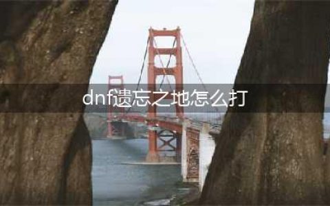 dnf遗忘之地怎么打 DNF遗忘之地怎么打
