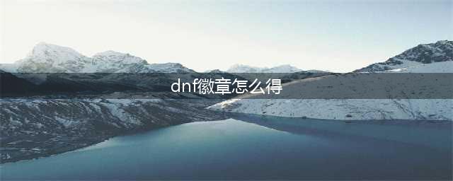 dnf徽章如何快速获得(dnf徽章怎么得)