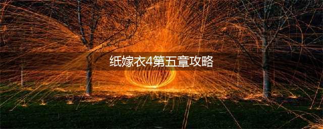 纸嫁衣4第五章游戏攻略 第五章幽情图文攻略一览