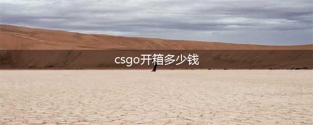 《csgo》开箱多少钱