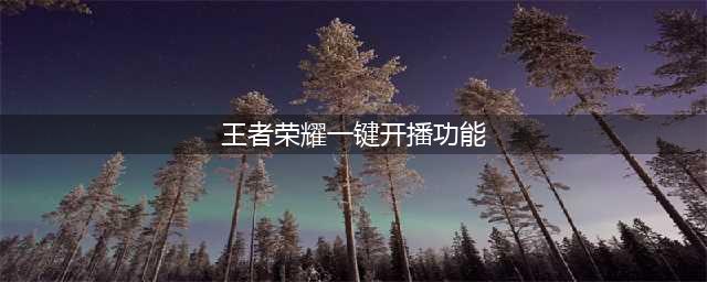 《王者荣耀》一键开播功能设置方法