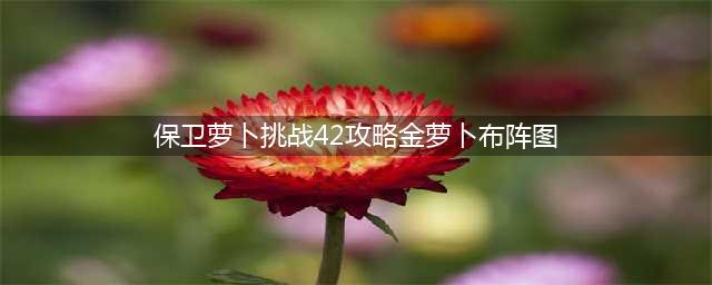 《保卫萝卜》挑战42关怎么过 挑战42关过关攻略(保卫萝卜挑战42攻略金萝卜布阵图)