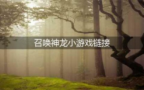 召唤神龙小游戏游戏链接分享(召唤神龙小游戏链接)