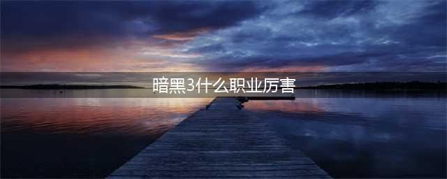 《暗黑破坏神3》有哪些好用的职业 各职业天梯登顶BD分享(暗黑3什么职业厉害)
