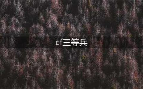 cf最高等级军衔叫什么?(cf三等兵)