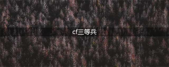 cf最高等级军衔叫什么?(cf三等兵)