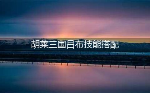 《胡莱三国》吕布技能怎么搭配 吕布技能搭配技巧(胡莱三国吕布技能搭配)