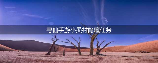 《寻仙手游》全隐藏任务攻略大全 隐藏任务怎么做(寻仙手游小桑村隐藏任务)