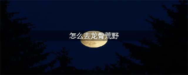 魔兽世界龙骨荒野怎么进