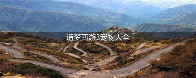 《造梦西游3》宠物怎么抓 造梦西游3抓宠物技巧(造梦西游3宠物大全)
