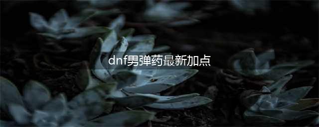 DNF男弹药2022新版本重做后要加点技巧攻略(dnf男弹药最新加点)