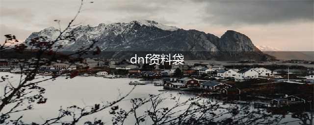 《DNF》资料袋有什么用 资料袋哪里买怎么打开(dnf资料袋)