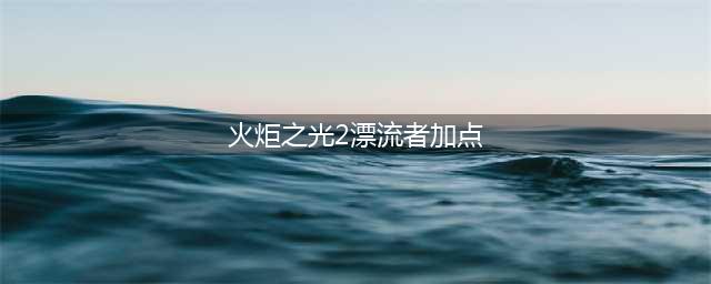 如何给火炬之光2漂泊者加点 漂泊者加点攻略(火炬之光2漂流者加点)