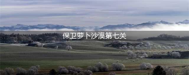 保卫萝卜4沙漠第7关攻略