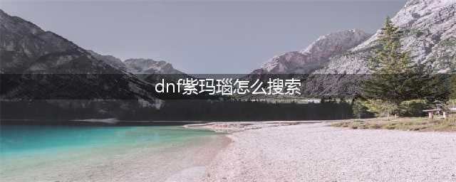 dnf紫玛瑙在拍卖行搜索方法(dnf紫玛瑙怎么搜索)