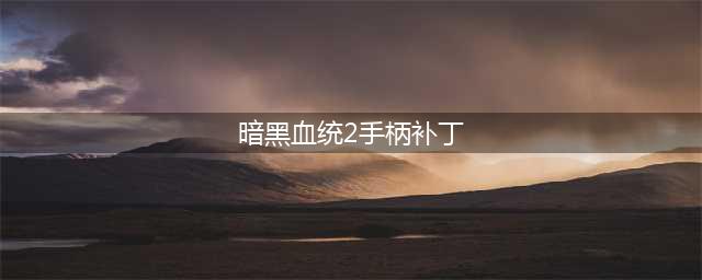 暗黑血统2能用手柄玩吗-暗黑血统2怎么用手柄玩(暗黑血统2手柄补丁)