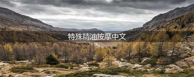 精油使用方法之按摩法(特殊精油按摩中文)