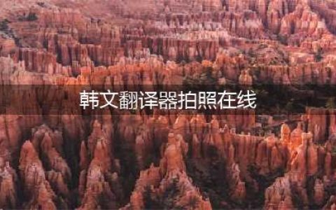 韩语翻译中文转换器,轻松拍照识别翻译工具(韩文翻译器拍照在线)