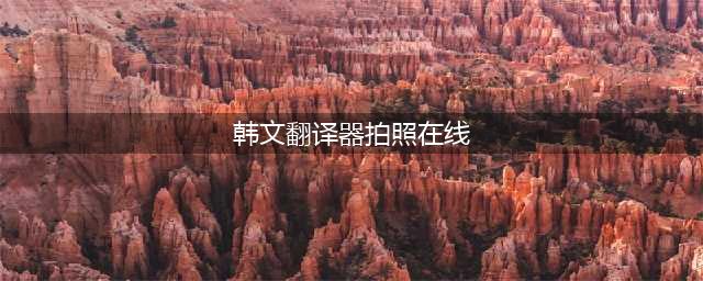 韩语翻译中文转换器,轻松拍照识别翻译工具(韩文翻译器拍照在线)